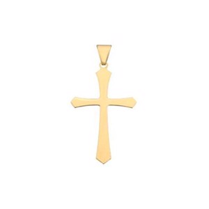 Schöner klassischer Kreuz Goldanhänger - 8-14 kt Gold.